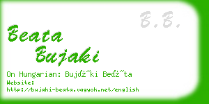 beata bujaki business card
